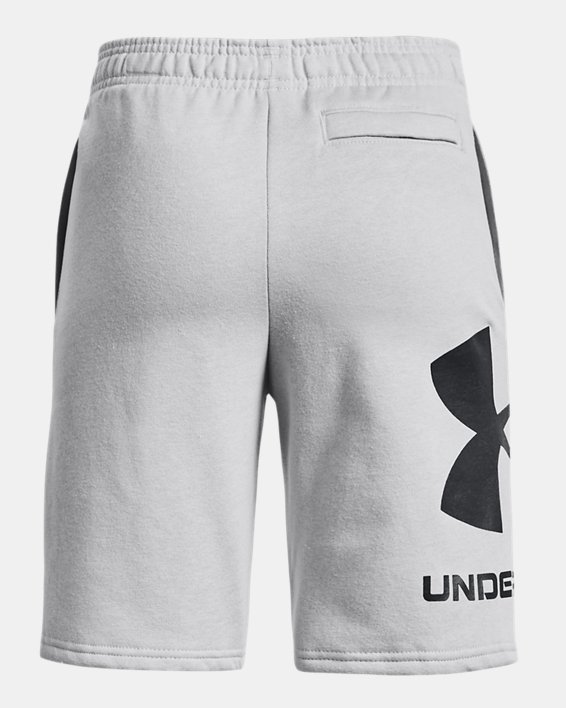 Boys' UA Rival Fleece Big Logo Shorts, Gray, pdpMainDesktop image number 1